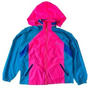 Vintage 90s Reebok Bumblegum Lightweight Windbreaker Jacket Size M Womens